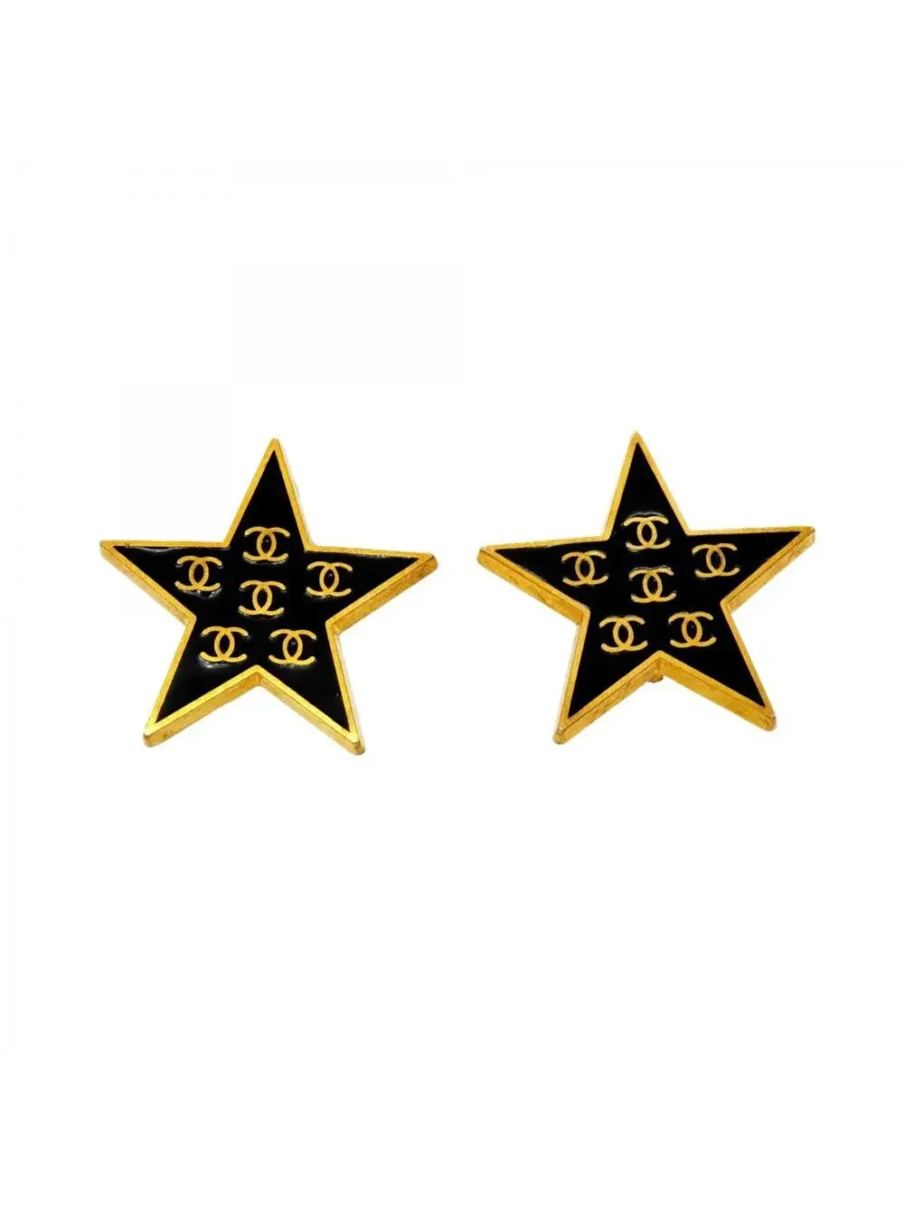 Chanel Cc Logo Star Clip-On Earrings #327436C61B